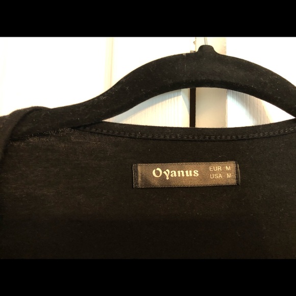 Black square neckline long sleeved top - Picture 1 of 2